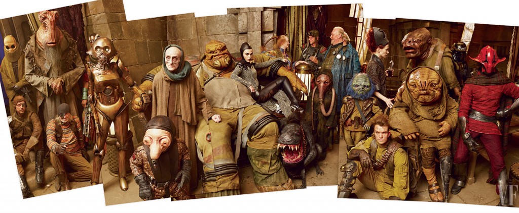 Les personnages de la cantina de Maz Kanata ©Annie Leibovitz pour Vanity Fair